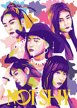 ITZY NOT SHY POP ART