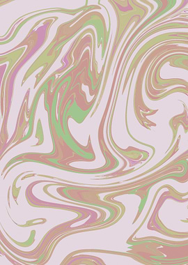 peach with blue marble