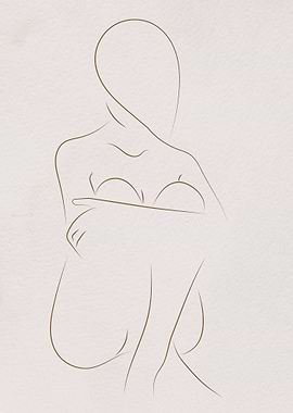 Woman lines minimalism