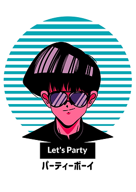 Anime Party Boy 80s Retro