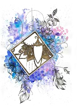 Watercolor Gold Mandala