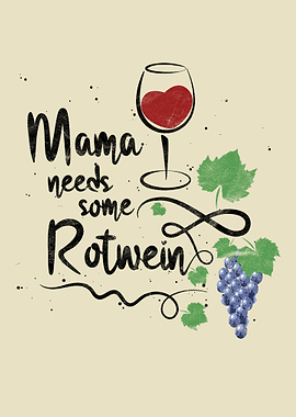Wein Spruch Rotwein Motiv