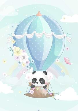 panda bunny and kitty