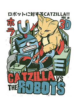 Catzilla VS The Robots 3D