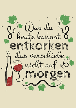 Wein Spruch Rotwein Motiv
