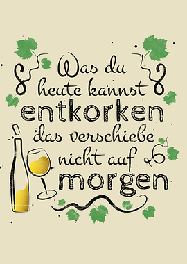 Witziger Wein Spruch