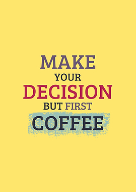 Coffee typography design