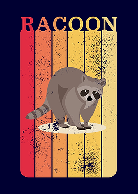 Retro Racoon Trash panda
