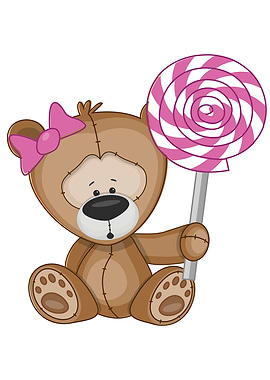 Teddy Bear with Lollipop