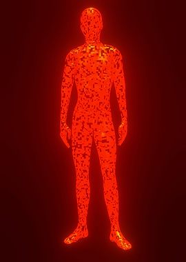 Red Pixelly Character