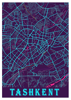 Tashkent Neon City Map