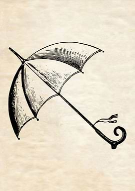 Vintage Umbrella Open