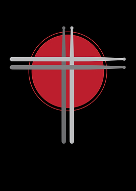 Drumsticks Cross Drummer