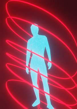 Low Poly Blue Character