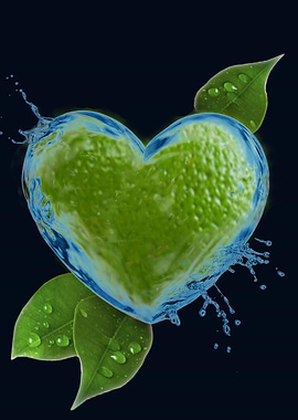 green lemon heart