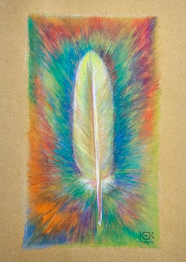 aquarelle feather handdraw