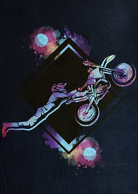 Motocross Watercolor