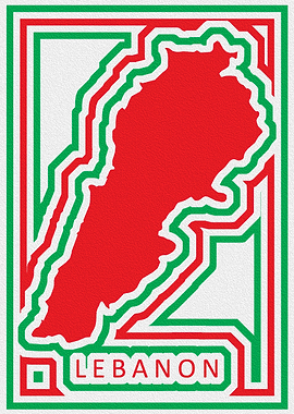 Lebanon Outline Map