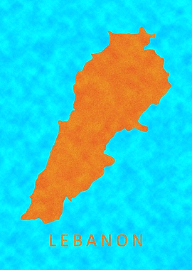Lebanon Outline Map