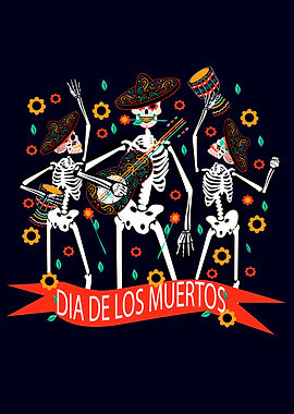 Day of the dead skull back