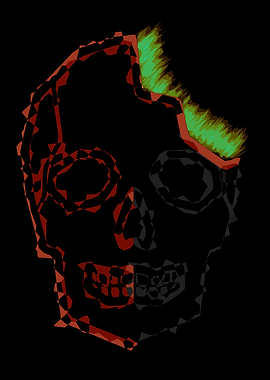 Fractured skull fire black