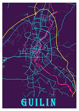 Guilin Neon City Map