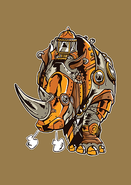 Steampunk Rhino Design