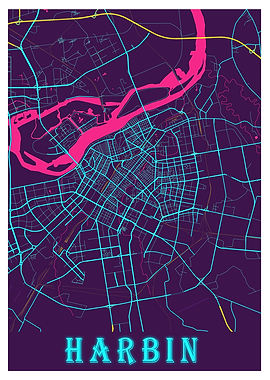 Harbin Neon City Map