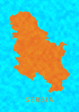 Serbia Outline Map