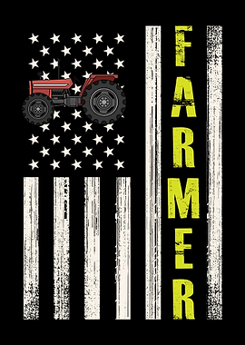 Patriotic Farmer US Flag