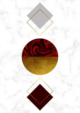 Round and Square in Red