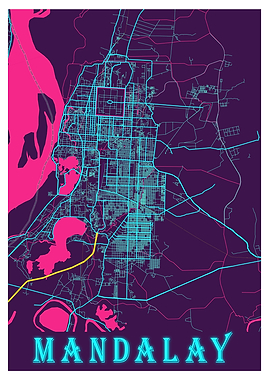 Mandalay Neon City Map