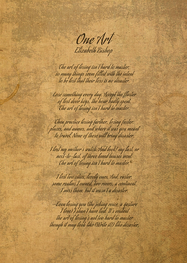 One Art Elizabeth Bishop