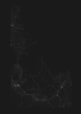 Roads of Idaho Map