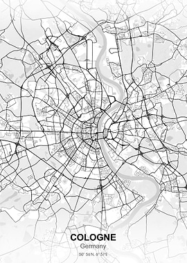 cologne germany city map