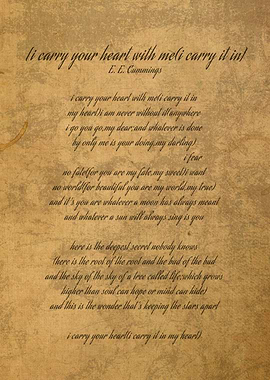 I Carry Your Heart With Me