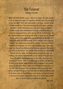 The Colonel Carolyn Forche