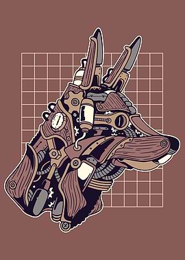Steampunk Wolf Design