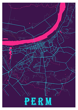Perm Neon City Map