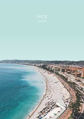 Nice France Travel Artwork