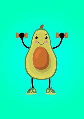 Avocado with weights