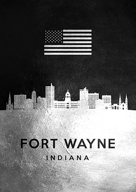 Fort Wayne Indiana Skyline