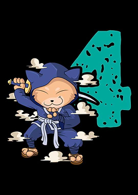 Ninja Cat 4Th Birthday