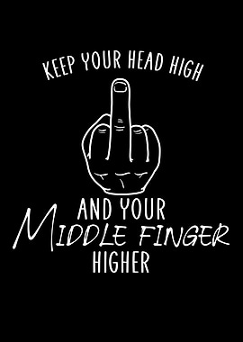 Middle finger high