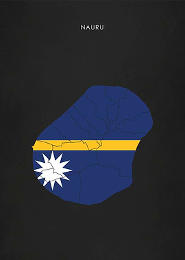 Nauru Flag Map