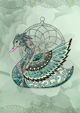 Wonderful elegant swan