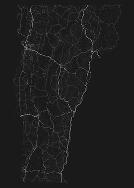 Roads of Vermont Map