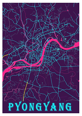Pyongyang Neon City Map