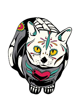 Sugarskull Cat Day of the