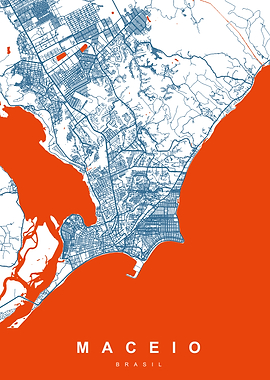 MACEIO Map Brasil White